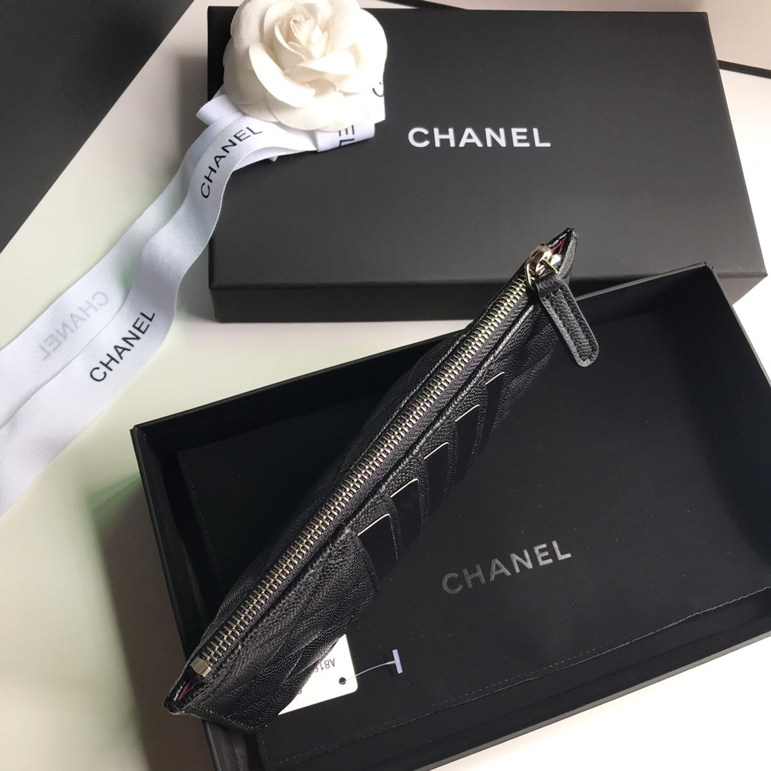 CHANEL MOBILE PURSE 19.5 BLACK GRAINED CALFSKIN ICON