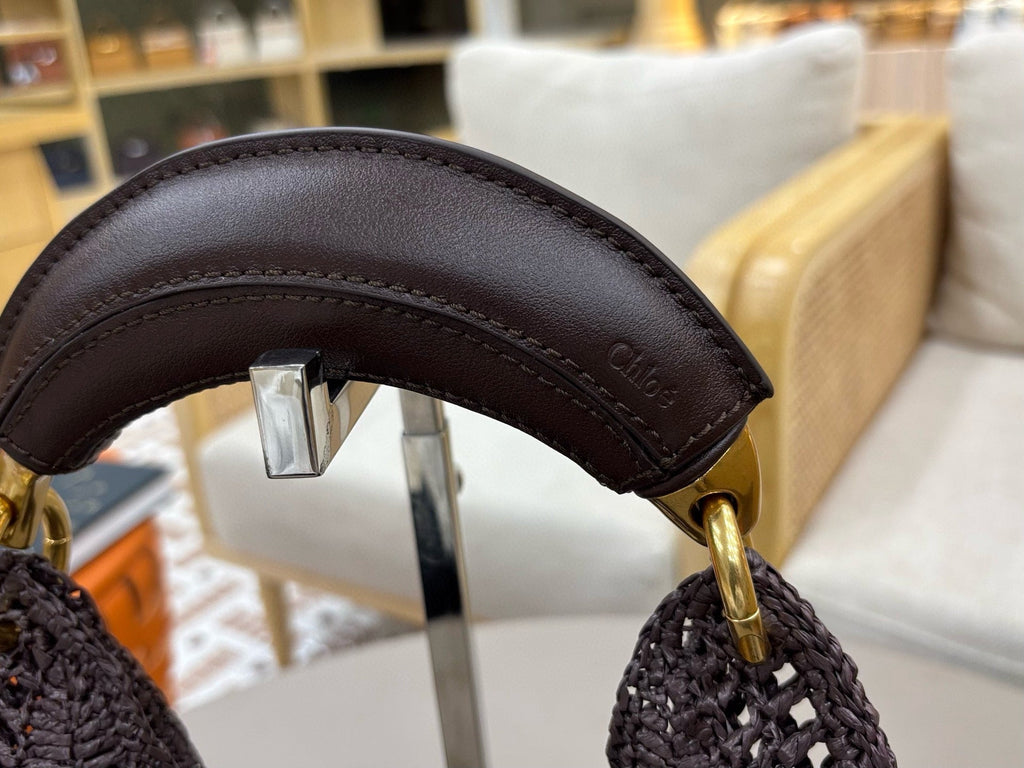CHLO脡 25S SUMMER BANANA HOBO BAG 36 IN BROWN