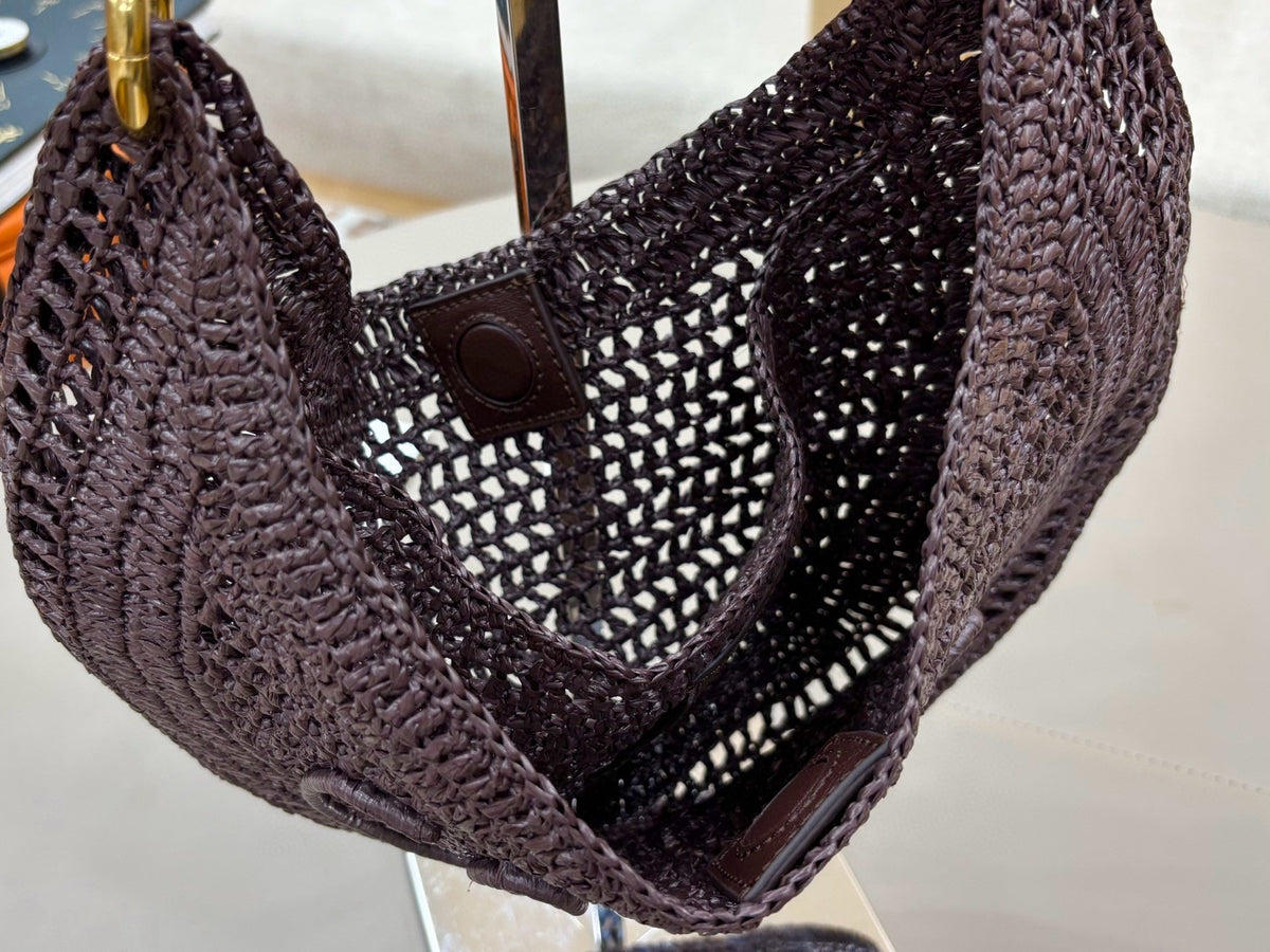 CHLO脡 25S SUMMER BANANA HOBO BAG 36 IN BROWN