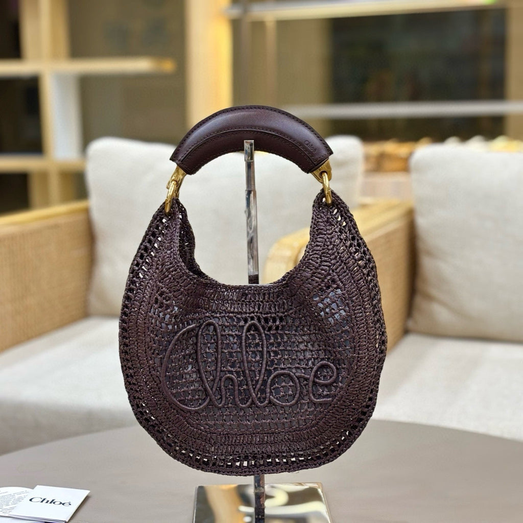 CHLO脡 25S SUMMER BANANA HOBO BAG 36 IN BROWN